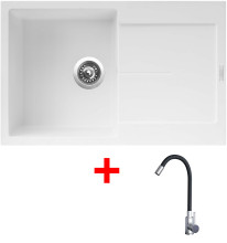 Sinks ULTIMA 790 Milk + Elasta nerez/černá 